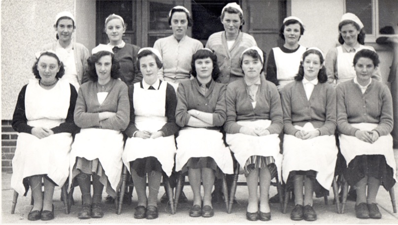 0020 : Front: Philomena Liston, _______, Breda Lenihan, Helen Mackessy, Ena Ambrose and Anne O’ Connor.  Back: _______, Helen Wren, Janie Owens, __O’ Connell, Eileen Cotter and Noreen Cregan.
