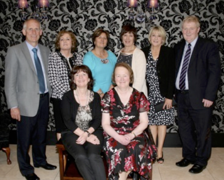 0235 : 2012 – Retirement Back Row: Donie Culhane, Claire Conway Marie Shanahan, Mary Browne, Mary O'Connor, Pat O'Connor. Font Row: Anne Lenihan Keane and Elizabeth Blackwell. 